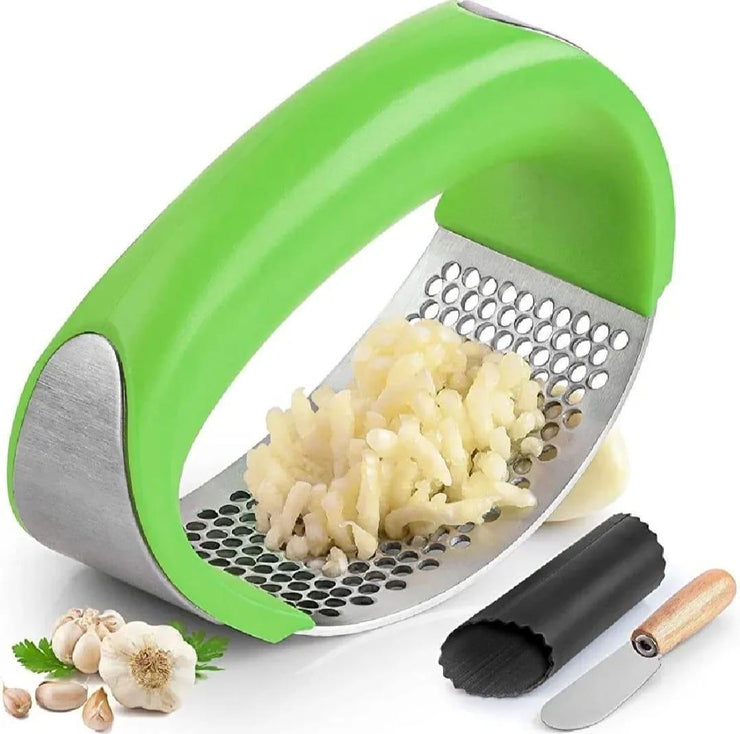 Stainless Steel Garlic Press - 1 Pc for Effortless Cooking