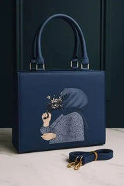 Stylish Women's Canvas Tote Bag - 1 Pc, Printed Design