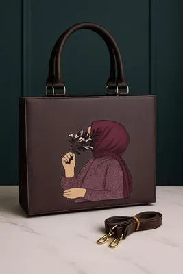 Stylish Women's Canvas Tote Bag - 1 Pc, Printed Design