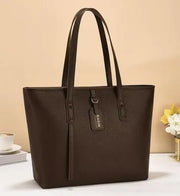 Stylish Girl's 3 Pcs Rexine Hand Bag Set - Plain Pattern