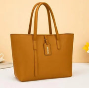 Stylish Girl's 3 Pcs Rexine Hand Bag Set - Plain Pattern