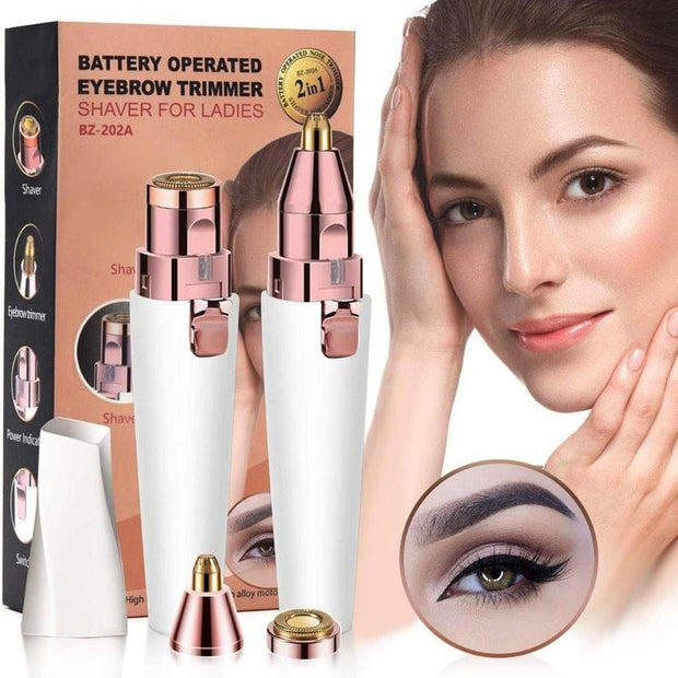2 In 1 Battery Operated Eyebrow Trimmer For Ladies