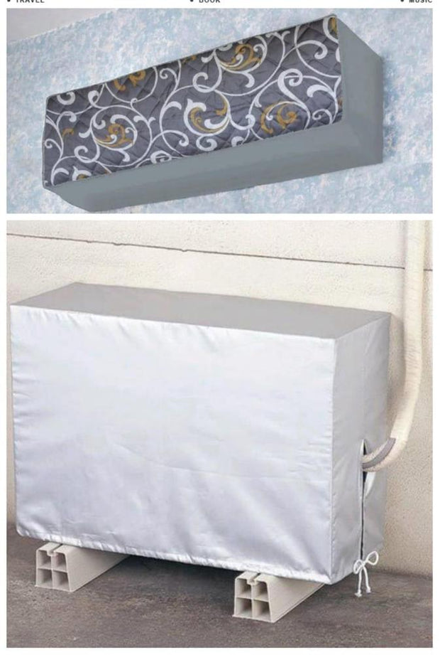 2 Pcs Parachute Printed Indoor And Outdoor AC Covers