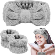 3 in 1 Makeup Accessories Deals - Pack of 3 Facial Bands in Pink & Grey