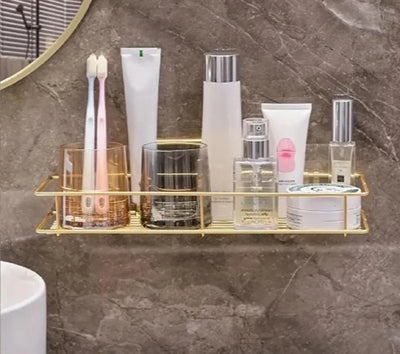 Golden Wall Bathroom Rack