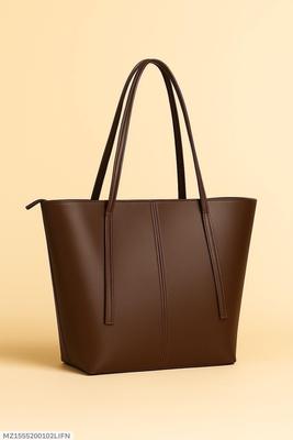 Girl's Rexine Plain Tote Bag