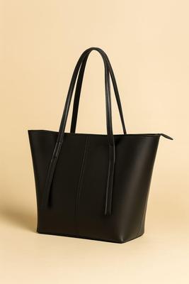 Girl's Rexine Plain Tote Bag