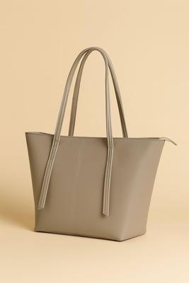 Girl's Rexine Plain Tote Bag