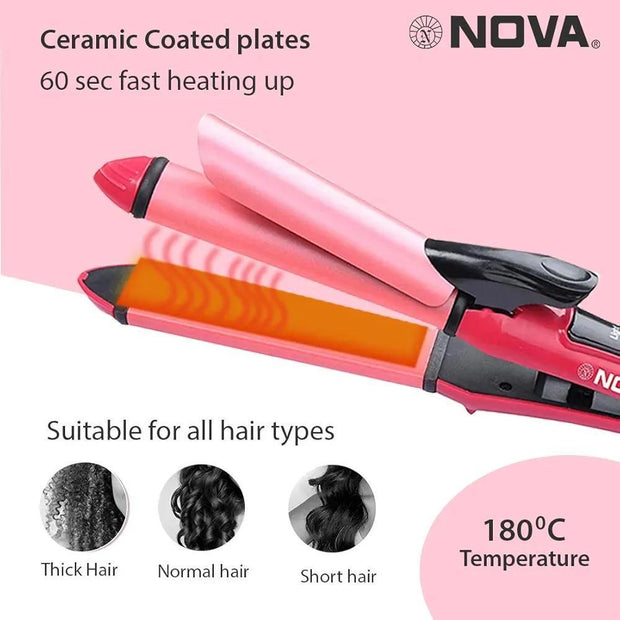 Frizz Free Hair Curler & Straightener