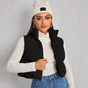 Cropped Padded Gilet Jacket