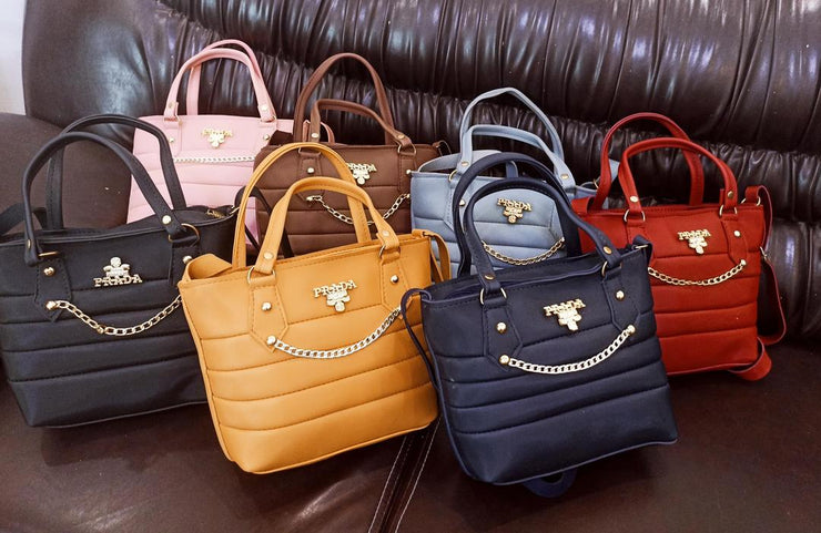 Women's PU Leather Plain Hand Bag 700