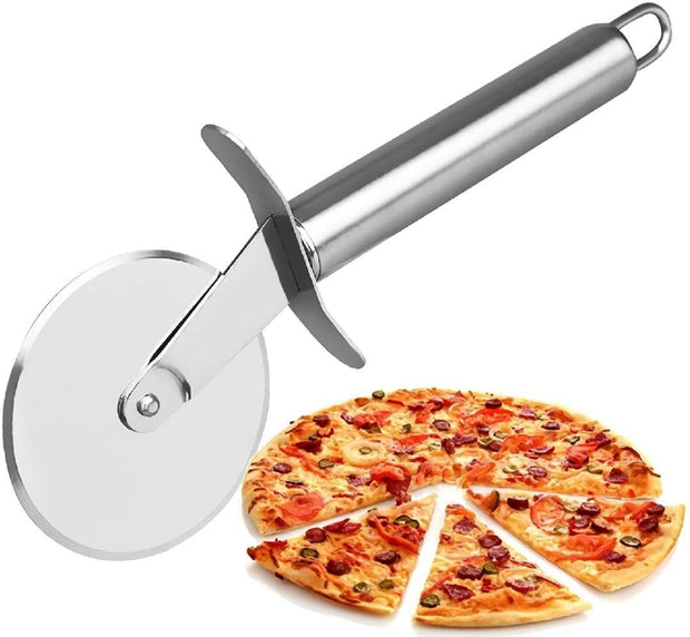 Stainless Steel Pizza Cutter - 1 Pc for Effortless Slicing