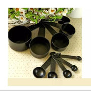 10 Pcs Measuring Cup Spoon Black, Combo Pack