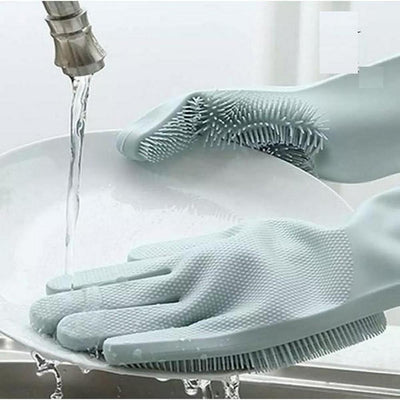 High Grade Rubber Magic Dishwashing Gloves 1 Pair