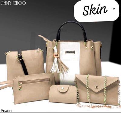 Women's Rexine Plain Hand Bag Set