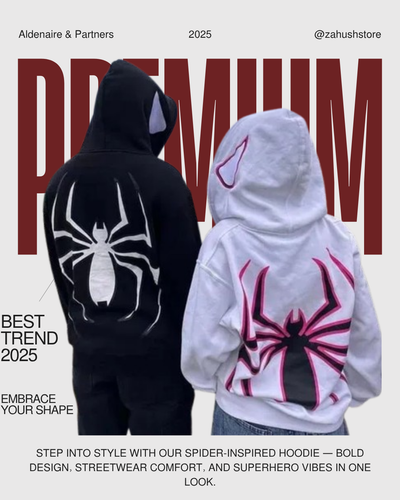 MI'TESORO Spiderman Zipper Hoodie Unisex