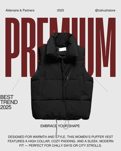 Cropped Padded Gilet Jacket