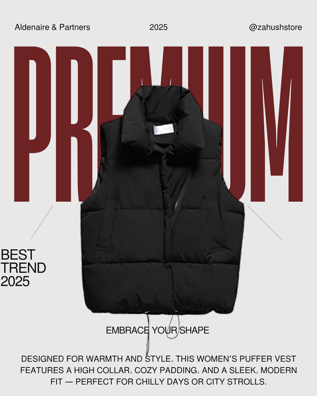 Cropped Padded Gilet Jacket