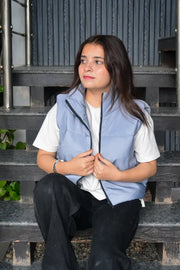 Cropped Padded Gilet Jacket